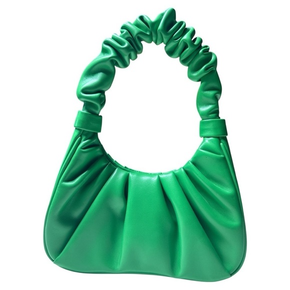 JW PEI Gabbi Green Ruched Vegan Hobo Bag - Picture 10 of 11